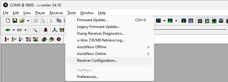 receiver configuration