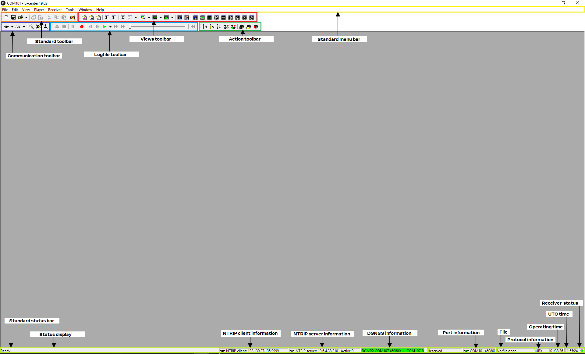 u-center annotated