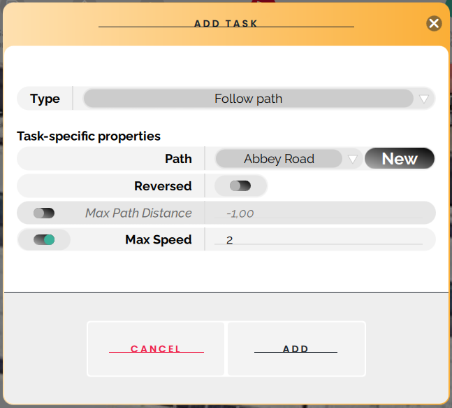 add follow path task